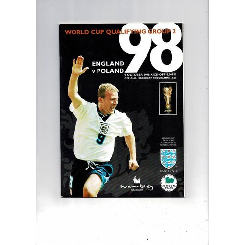 1996 England v Poland Football Programme