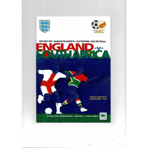 1997 England v South Africa Football Programme