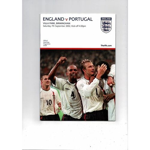 2002 England v Portugal Football Programme