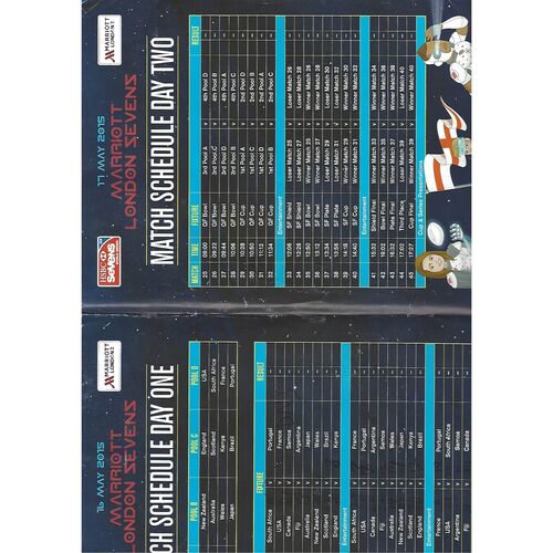 2015 London Sevens IRB World Sevens Series Rugby Union Programme