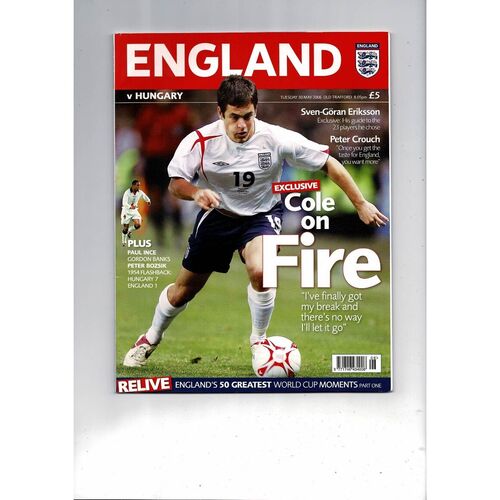 2006 England v Hungary Football Programme