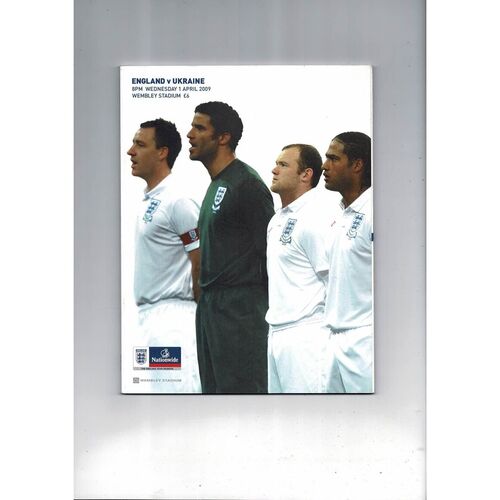 2009 England v Ukraine Football Programme