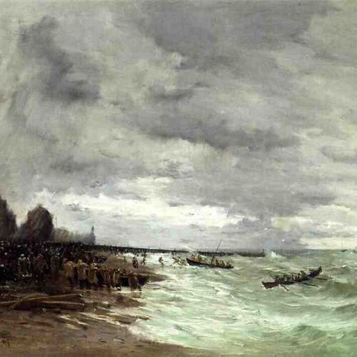 Beaching the Boats at Grandcamps, Normandy