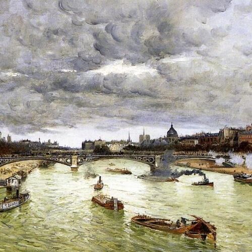 The Seine at Paris with the Pont du Carousel
