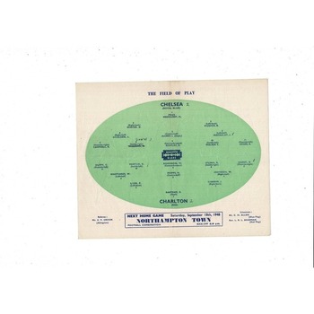 1948/49 Chelsea v Charlton Athletic Football Programme
