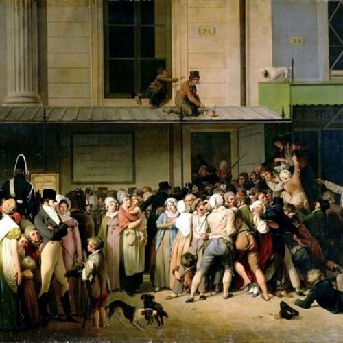 Entrance to a Free Show at the Ambigu-Comique Theatre