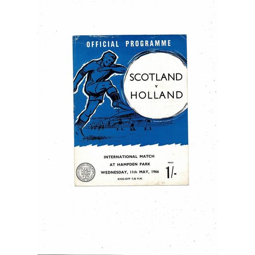 1966 Scotland v Holland Football Programme