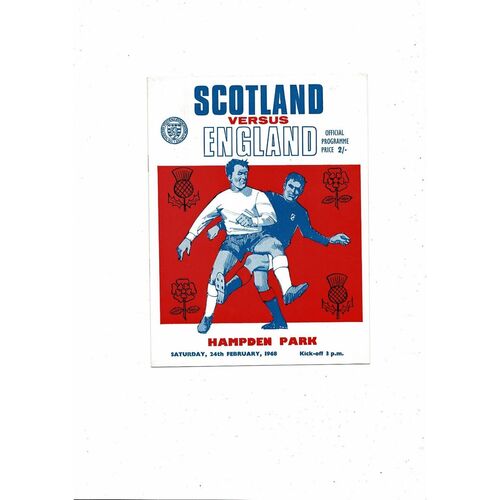 1968 Scotland v England Football Programme
