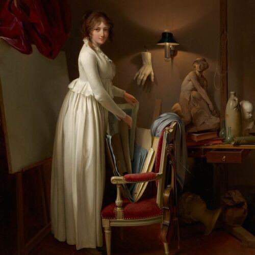 The Artist's Wife in His Studio