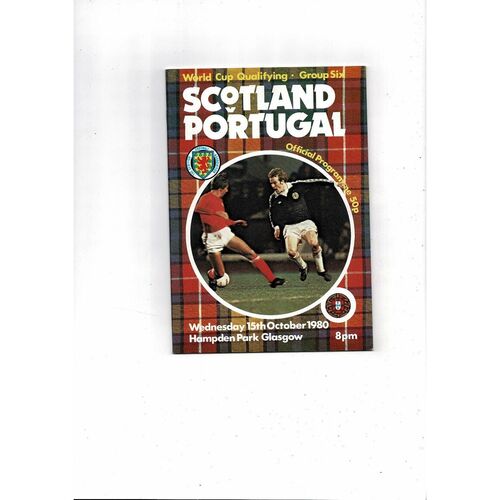 1980 Scotland v Portugal Football Programme Oct. 15th