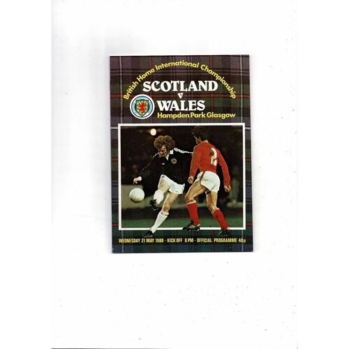 1980 Scotland v Wales Football Programme
