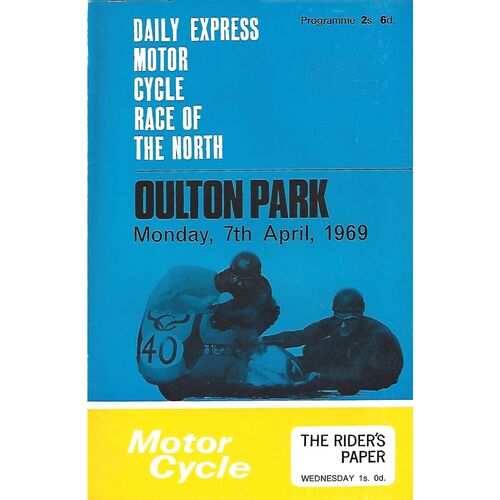 1969 Oulton Park Daily Express Motor Cycle Race of the North Race Meeting (07/04/1969) Motor Cycle Racing Programme