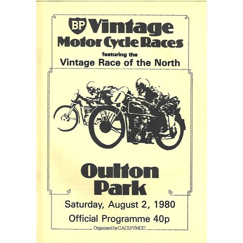 Oulton Park Motor Racing/Motor Cycle Racing Programmes