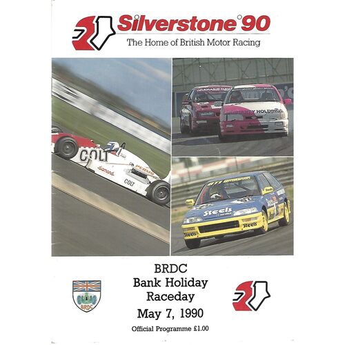 1990 Silverstone BRDC Bank Holiday Raceday Race Meeting (07/05/1990) Motor Racing Programme