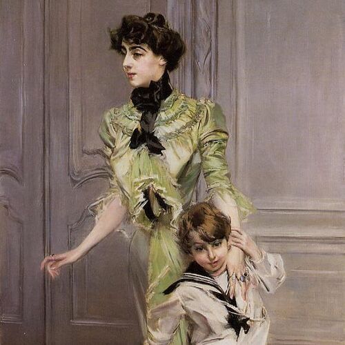 Portrait of Madame Georges Hugo (née Pauleen Menard Dozian) and Her Son Jean