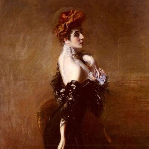 Portrait of Madame Pages in Evening Dress