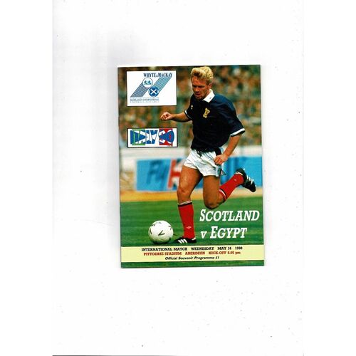 1990 Scotland v Egypt Football Programme