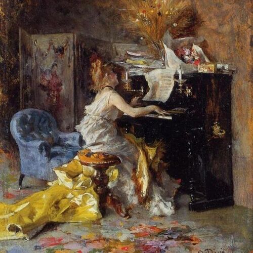 Woman at a Piano