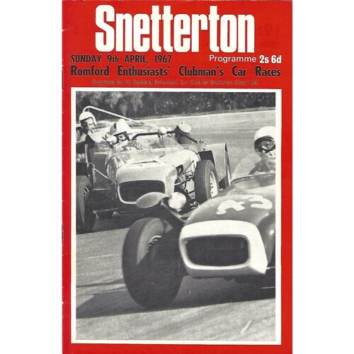 Snetterton Motor Racing/Motor Cycle Racing Programmes