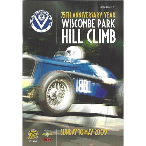 2009 Wiscombe Park 75th Anniversary Hill Climb Meeting (10/05/2009) Motor Racing Programme