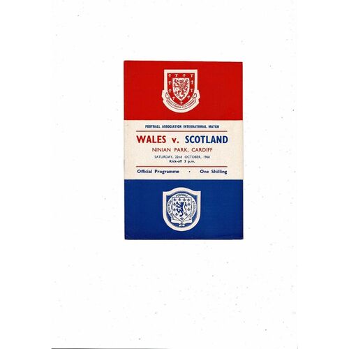 1960 Wales v Scotland International Football Programme @ Cardiff City