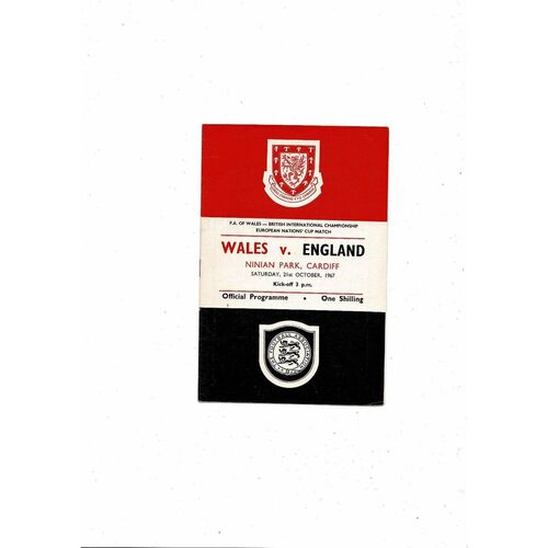 1967 Wales v England International Football Programme @ Cardiff City