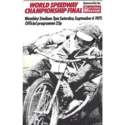 1975 World Speedway Championship Final (06/09/1975) Speedway Programme