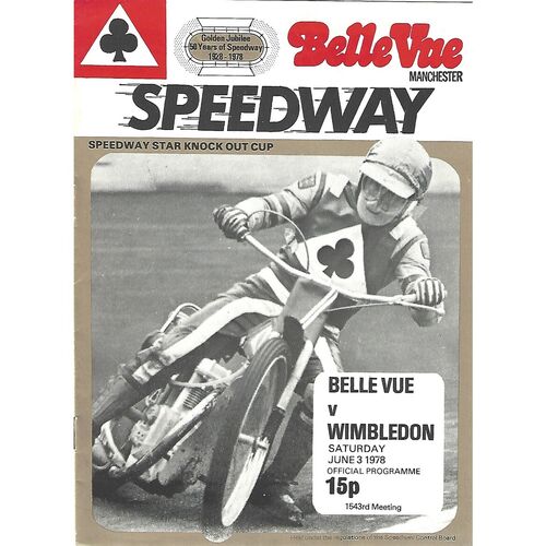Knockout Cup Speedway Programmes