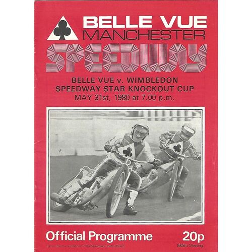 Knockout Cup Speedway Programmes