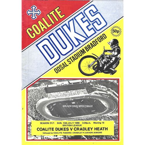 Bradford Home Speedway Programmes