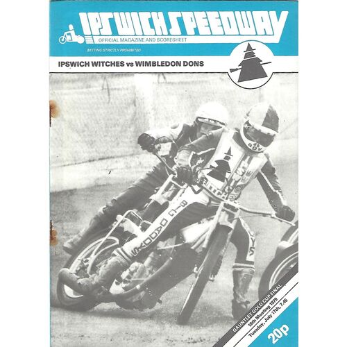 Gauntlet Gold Cup Final Speedway Programmes