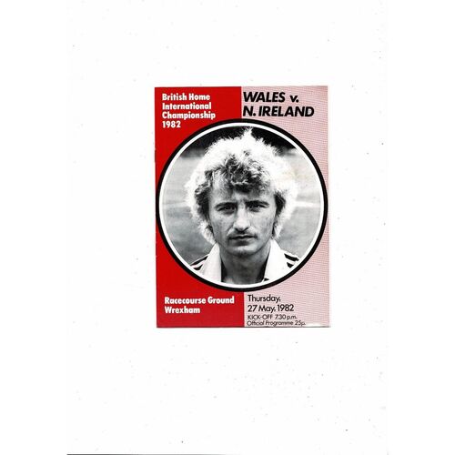 1982 Wales v Northern Ireland British Championship Football Programme @ Wrexham
