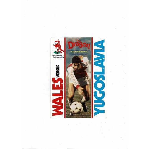 1983 Wales v Yugoslavia European Championship Football Programme @ Cardiff City
