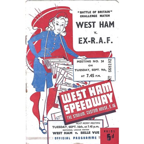 Ex R.A.F Away Speedway Programmes