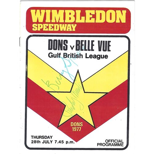 Belle Vue Away Speedway Programmes