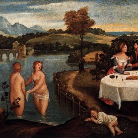 Outdoors Entertainment with Bathers