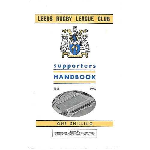 1965/66 Leeds Rugby League Supporters Handbook