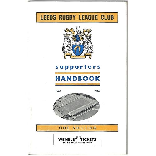 1966/67 Leeds Rugby League Supporters Handbook