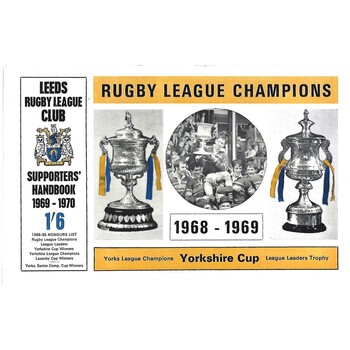 1969/70 Leeds Rugby League Supporters Handbook
