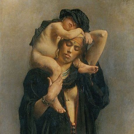 An Egyptian Peasant Woman and Her Child