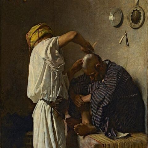 An Oriental Barber's Shop