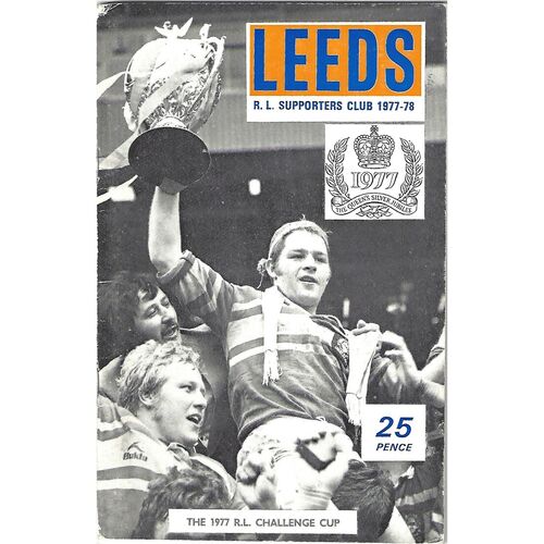 1977/78 Leeds Rugby League Supporters Handbook