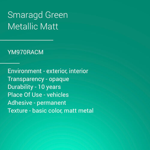 ORACAL® 970RA - Smaragd Green Metallic Matt