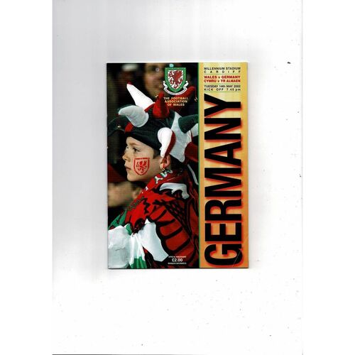 2002 Wales v Germany International Football Programme