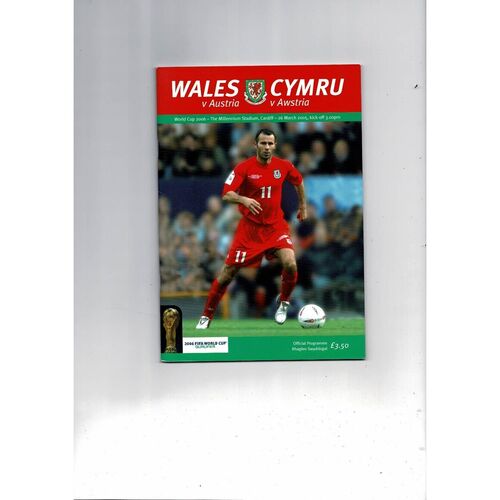 2005 Wales v Austria World Cup Football Programme