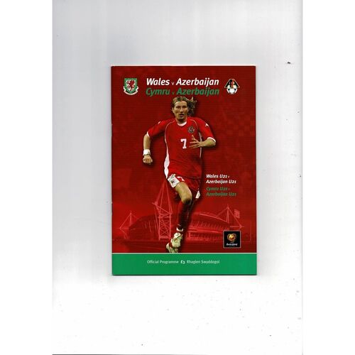 2003 Wales v Azerbaijan European Championship Football Programme