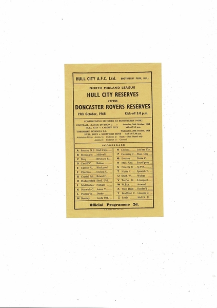 More Football Programmes listed today
