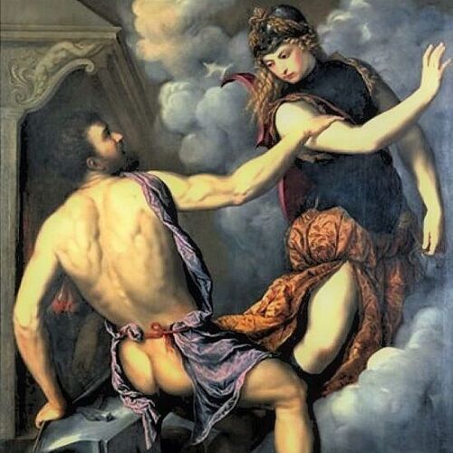 Athena Scorning the Advances of Hephaestus