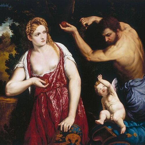 Venus and Mars with Cupid
