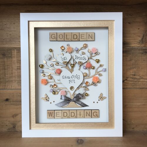 LED “Golden wedding “ frame